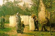 Jules Breton The Communicants oil painting